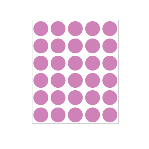 Nevs 3/4" Color Coding Dots Magenta - Sheet Form DOT-34M Magenta - main